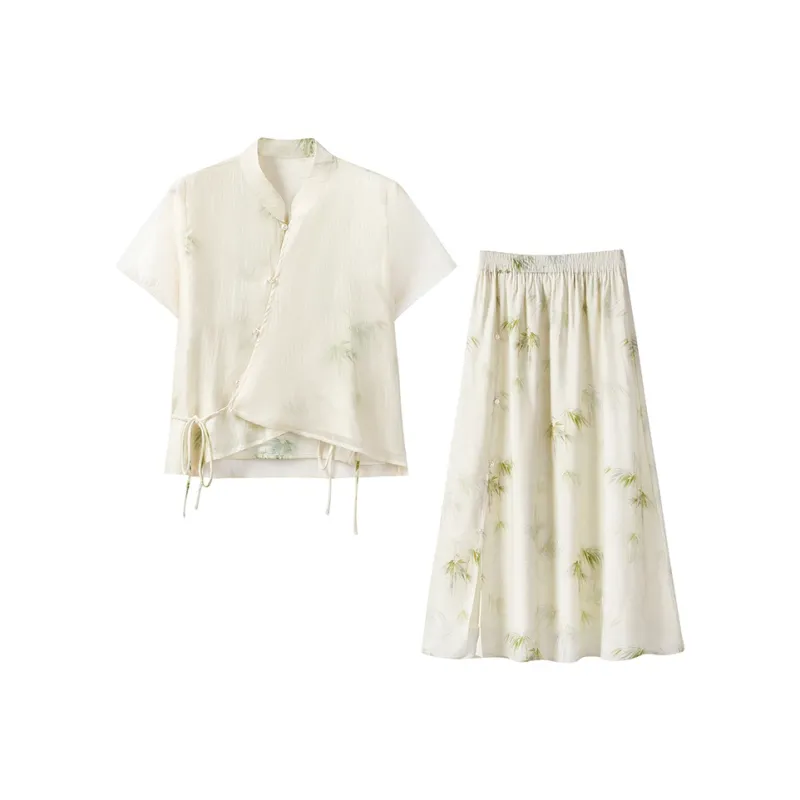 FAIRWHALE Skirt Set Women's Apricot-0