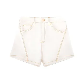 Lanvin SS21 Denim Shorts Women's White