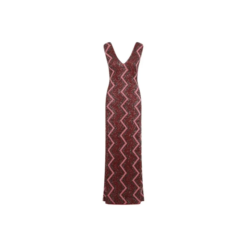 MISSONI Sequin Embellished Zig Zag Maxi Dress-0