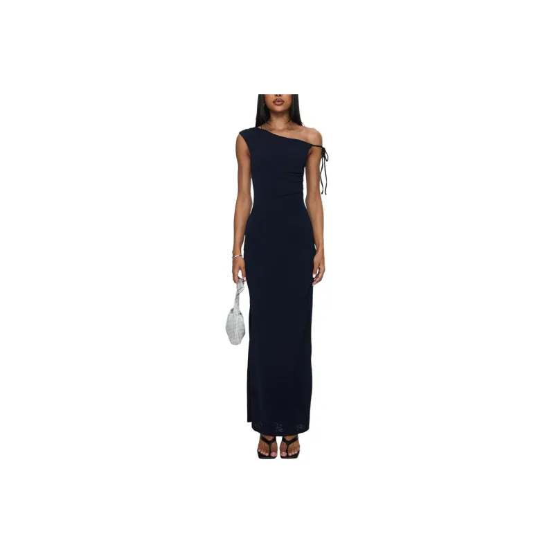 PRINCESS POLLY PAISLEE ASYMMETRICAL MAXI DRESS Sleeveless Dress Women's NAVY/Marine Blue-0