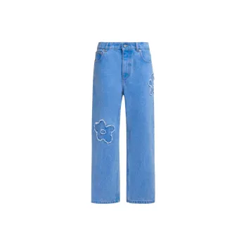 MARNI Patch Detailed Denim Boyfriend Jeans