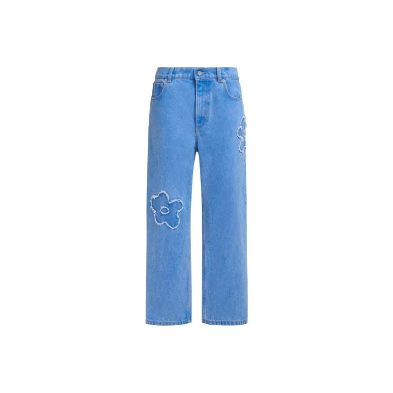 MARNI Patch Detailed Denim Boyfriend Jeans-0