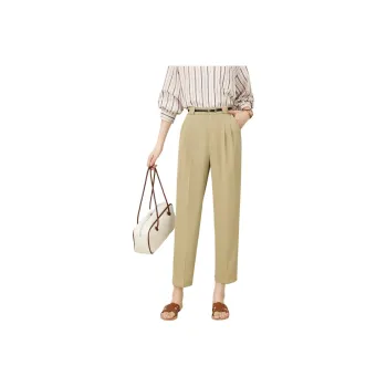 FAWENXIANGZI Suit Trouser Women's Khaki