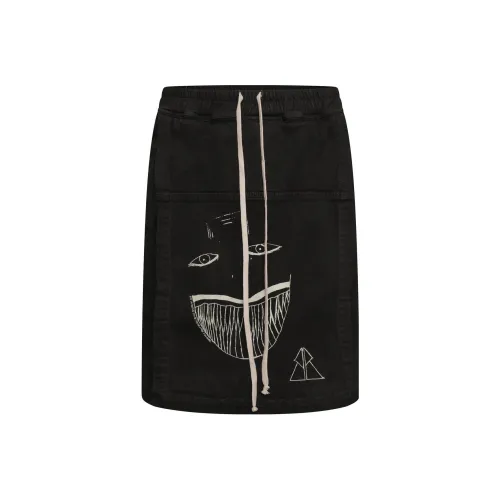 Rick Owens DRKSHDW Casual Long Skirts Women's Black