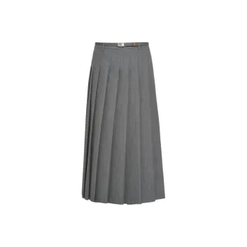 PRADA SS24 Casual Long Skirt Women's Granite Gray