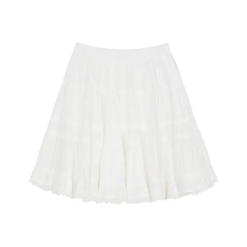 VEGA CHANG Casual Short Skirts Women's Floral White