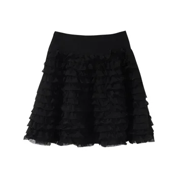YUMOMO STAR Casual Short Skirts Women's Swan Black