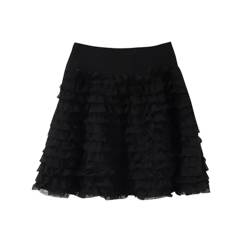 YUMOMO STAR Casual Short Skirts Women's Swan Black