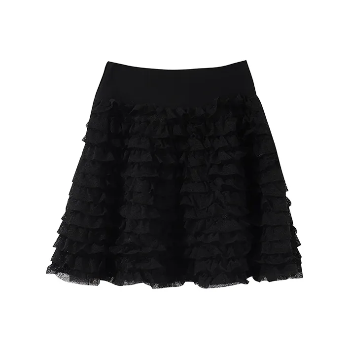 YUMOMO STAR Casual Short Skirts Women's Swan Black-0