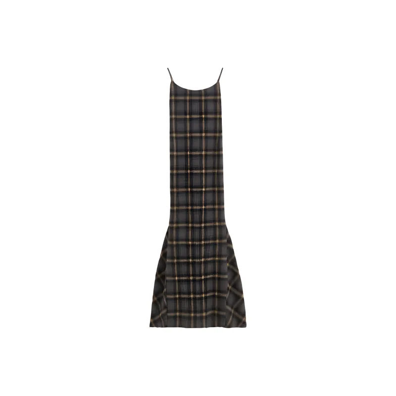 OUR LEGACY Naiad Checked Sleeveless Dress-0