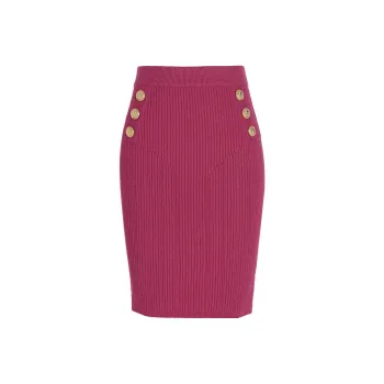 BALMAIN Casual Long Skirts Women's Rose Red