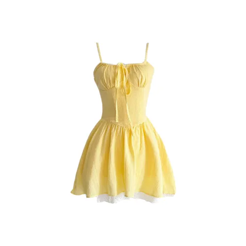 Udon House Slip Dress Women's Yellow