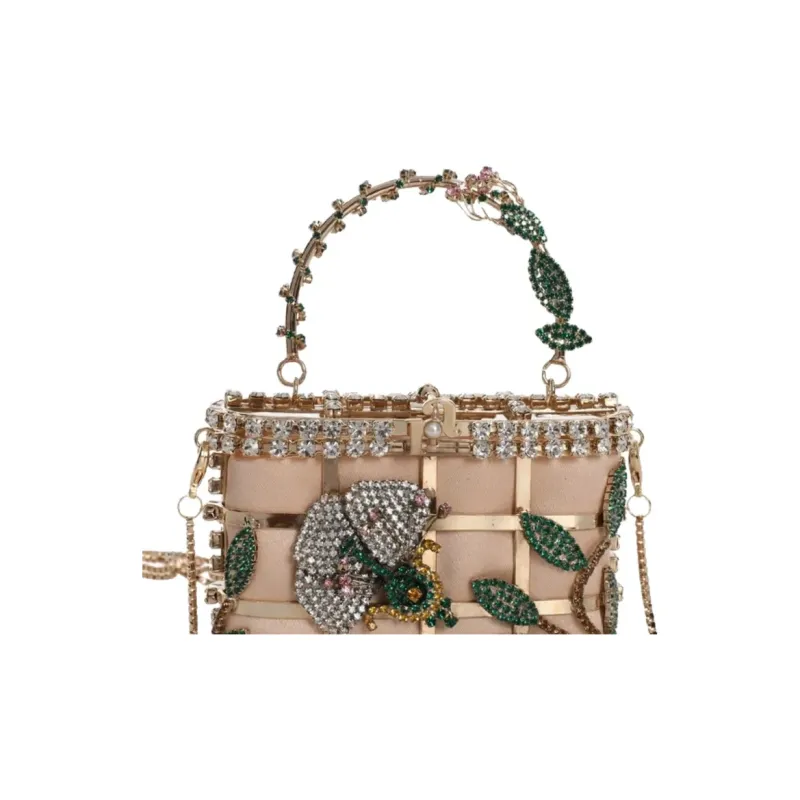 Rosantica Vivetta Collaboration Crystal One Shoulder Handbags Mini Women's Gold-3