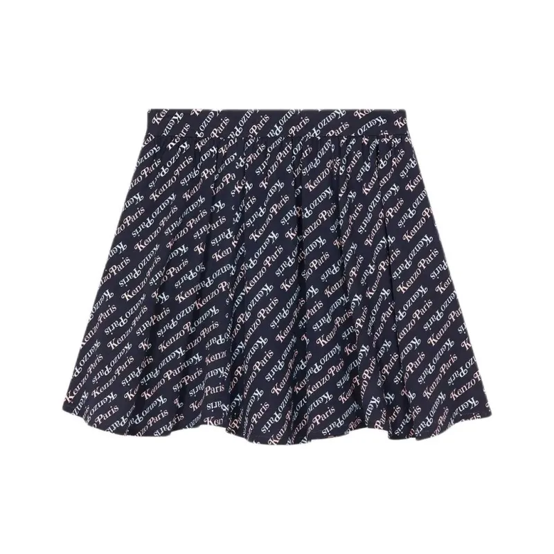 KENZO Allover Logo Printed Mini Skirt-0