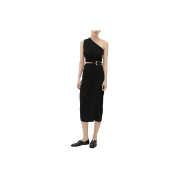 Bottega Veneta Buckle Detailed Sleeveless Midi Dress