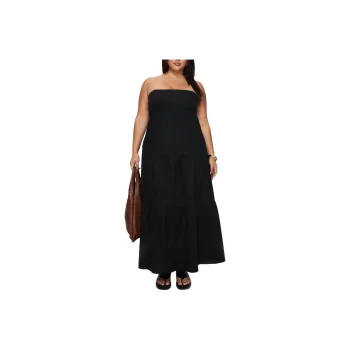 PRINCESS POLLY Osment Maxi Dress Sleeveless Dress Women's BLACK/Black