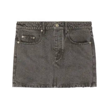 Balenciaga FW22 Denim Short Skirts Women's Black