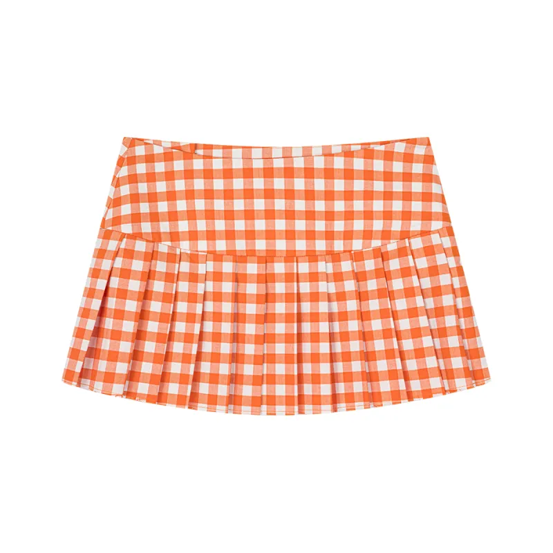 UOOYAA Casual Short Skirts Women's Orange-0
