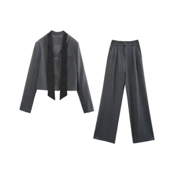 A Paradise For Awakening Casual Suit Women's Dark Gray