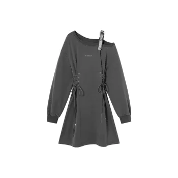EPTISON WOMAN Long-Sleeved Dresses Women's Dark Gray