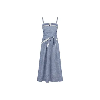 KYKW Slip Dresses Women's Blue With Headwrap