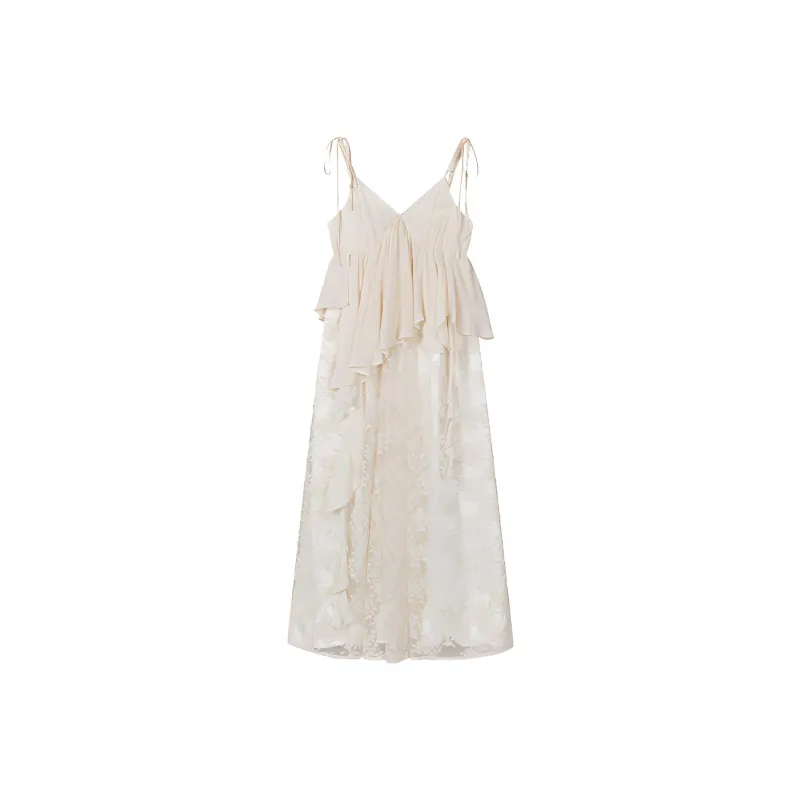 TENNE GIRL Slip Dress Women's Cream Apricot-0