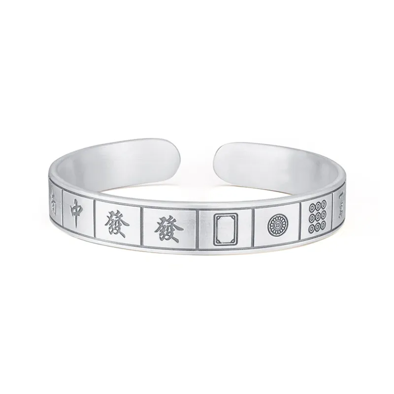 CHINA GOLD 999 Fine Silver Bangles Women's-7