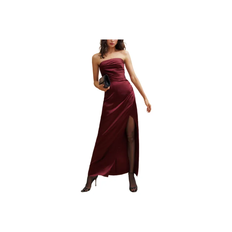 REFORMATION Barrow Silk Dress Sleeveless Dress Women's Base Candy Red-0