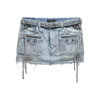 Balenciaga Cagole Denim Miniskirt