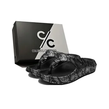 Colorful Creations EVA Cut Out Slip Resistant Abrasion Resistant Odor Resistant Flip Flops Unisex Box
