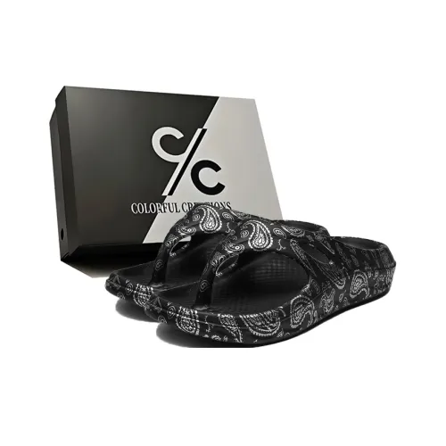 Colorful Creations EVA Cut Out Slip Resistant Abrasion Resistant Odor Resistant Flip Flops Unisex Box