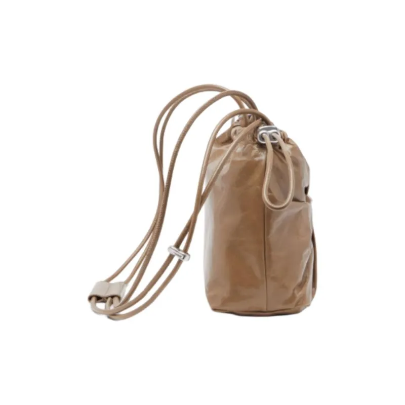 DIESEL Cow Leather Shoulder Bag Medium Size Women's Brown-1