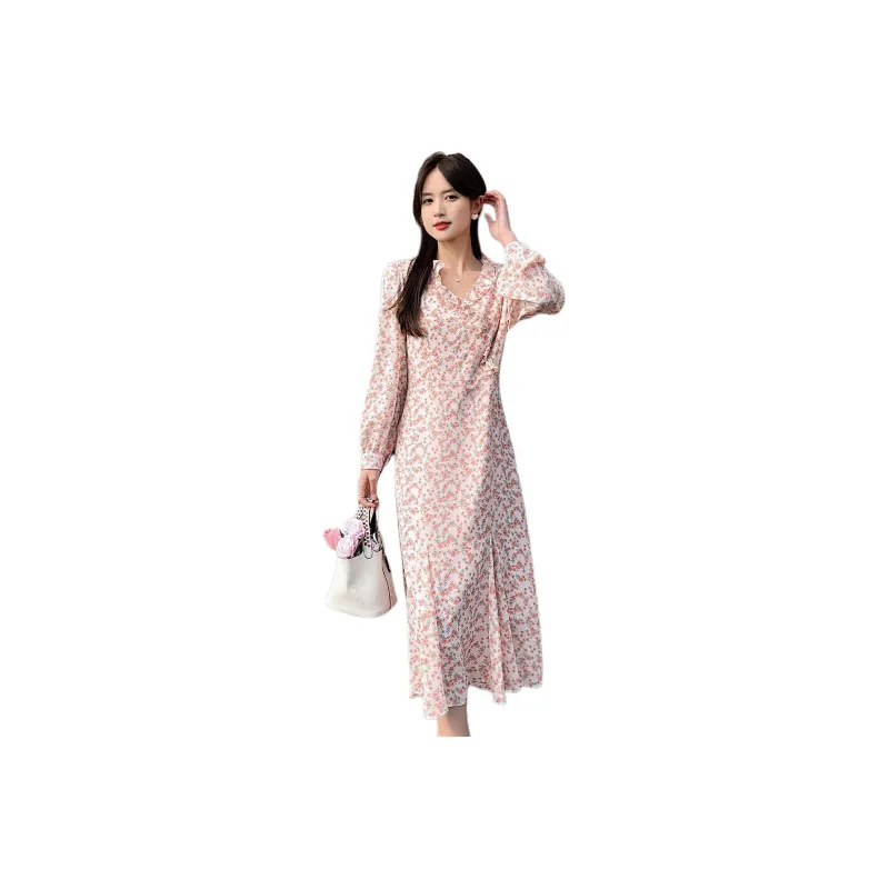 Emodues Long Sleeved Dresses Women's Red-0