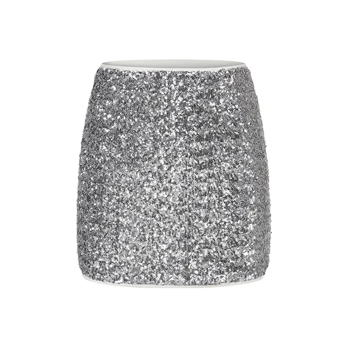 HERLIAN Casual Short Skirts Women's Silver-0