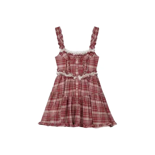 YGPRW Slip Dresses Women's Red