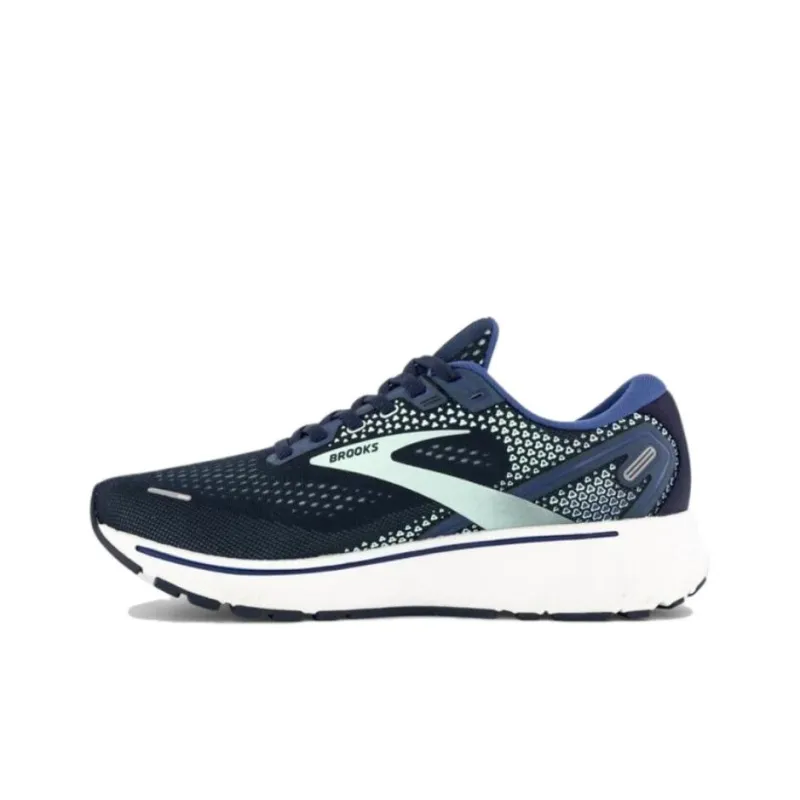 Brooks Ghost 14 Anti Slip Wear Resistant Low Top Running Shoes Women's Blue-2