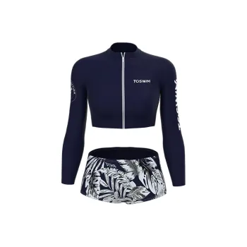 TOSWIM Two Piece Swimsuits Women's Navy Blue Rainforest