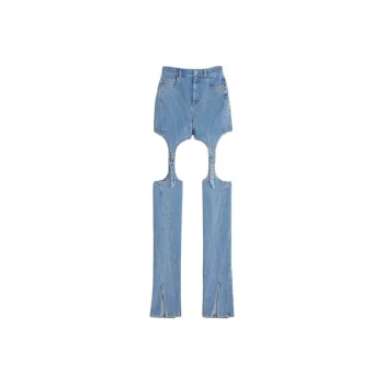 Mugler Buckled Chaps Skinny Jeans