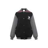 Gray Badge Baseball Coat