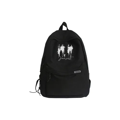 JEANSWEST Nylon Backpack Unisex White/Black