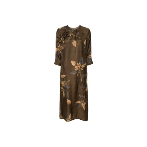 UMA WANG Agina Satin weave Midi Dress