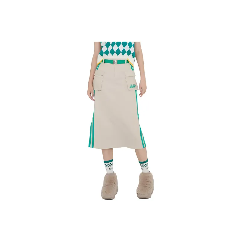 LALABOBO Casual Long Skirts Women's Khaki-0