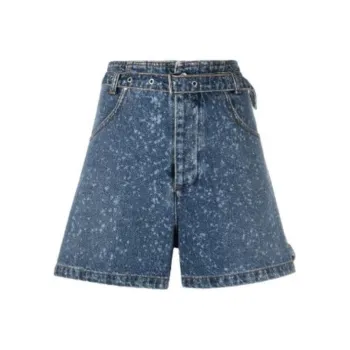 MSGM Paint Splatter Printed Denim Shorts