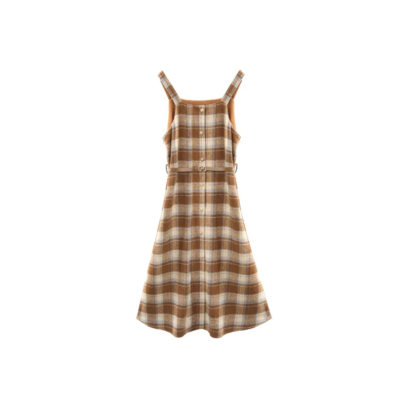 A Paradise For Awakening Slip Dresses Women's Light Coffee-0
