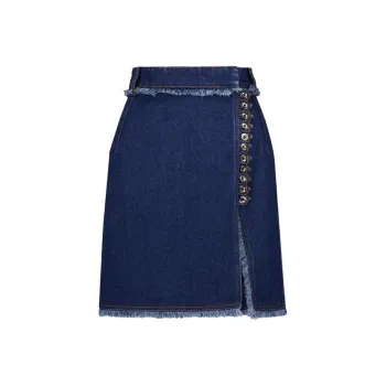 Paco Rabanne Denim Short Skirts Women's Blue