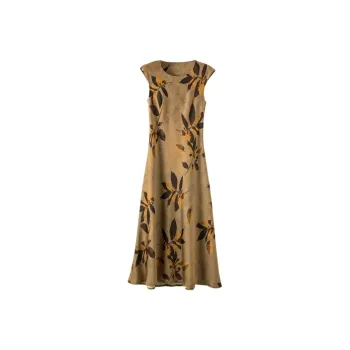 Late White Sleeveless Dress Women's Multicolor
