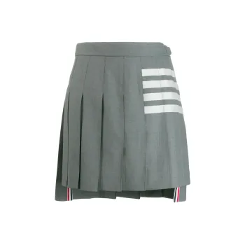 THOM BROWNE Casual Short Skirts Women's Light Gray
