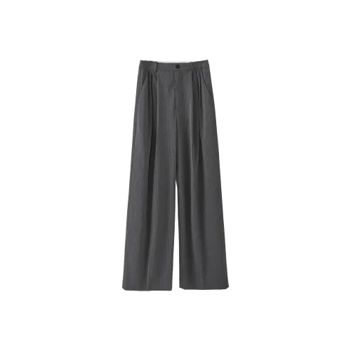 Fstudio Korean Style Petite Draping Commute Premium Versatile Suit Trouser Women's Gray