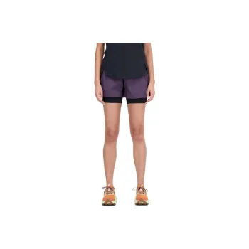 New Balance Impact Run AT 2 In 1 Short Sports Shorts Women's Purple