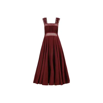 Selkie Collection FW24 Sleeveless Dress Women's Burgundy